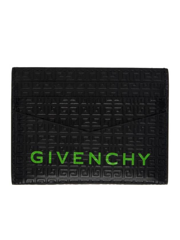 Micro 4G Leather Card Wallet Green Black - GIVENCHY - BALAAN 1