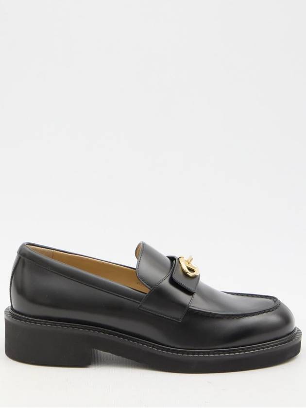 V Logo Locker Loafers Black - VALENTINO - BALAAN 2