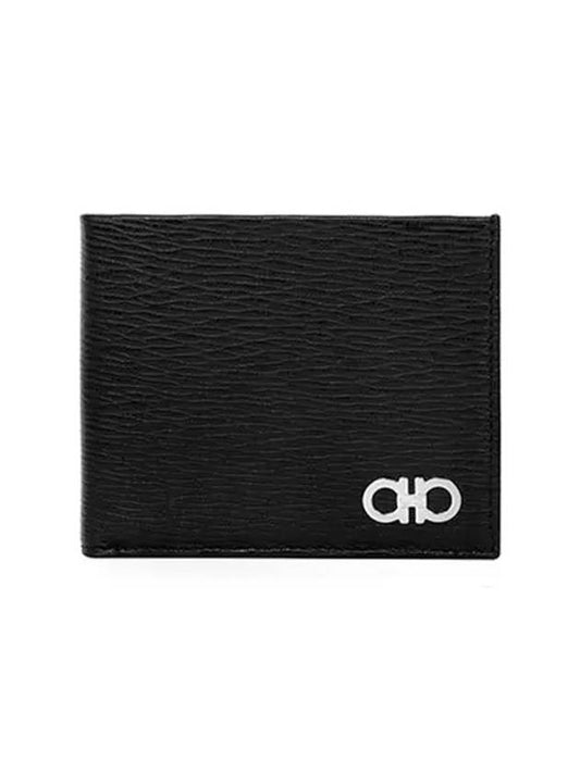 Gancini Half Wallet Black - SALVATORE FERRAGAMO - BALAAN 2