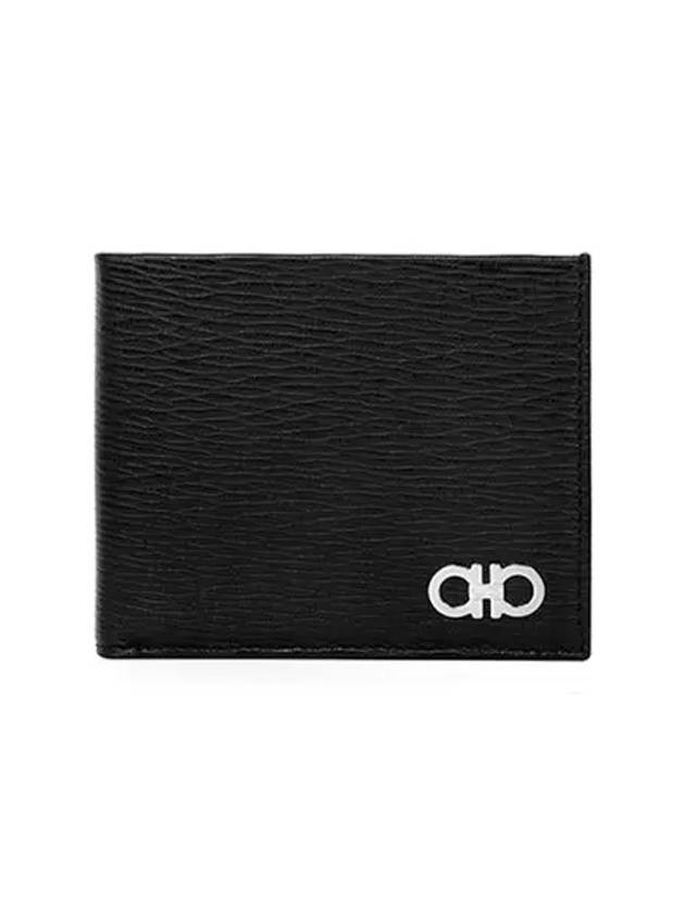 Gancini Half Wallet Black - SALVATORE FERRAGAMO - BALAAN 3