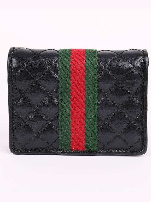 GG Marmont Quilted Black Half Wallet 536453 - GUCCI - BALAAN 4