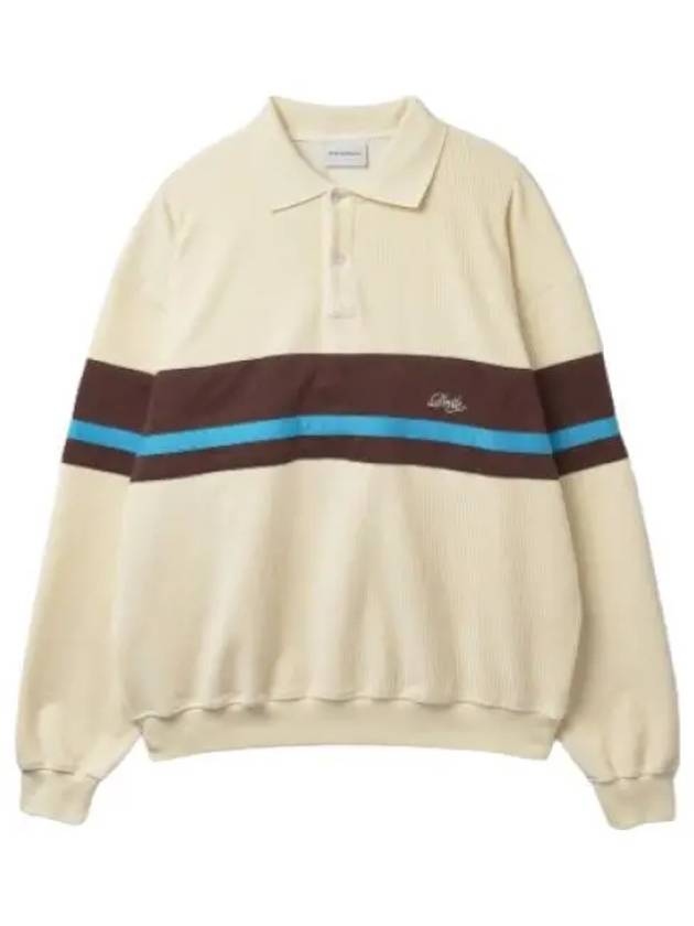 Drold Monsieur Le Polo Corduroy Cream T Shirt Sweatshirt - DROLE DE MONSIEUR - BALAAN 1