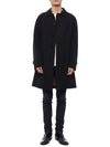 Men's Camden Cotton Gabardine Car Single Coat Black - BURBERRY - BALAAN.