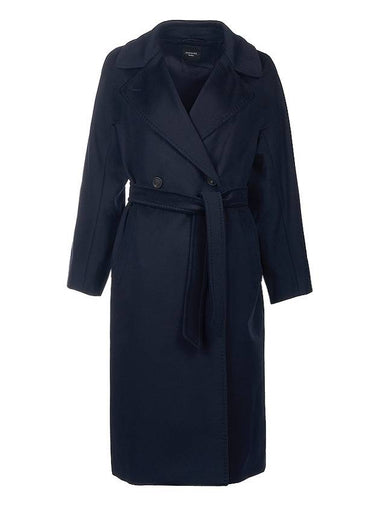 Women's Resina Wool Broadcloth Double Coat Navy - MAX MARA - BALAAN 1