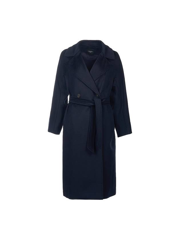 Women's Resina Wool Broadcloth Double Coat Navy - MAX MARA - BALAAN 1