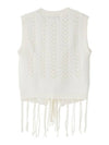 western knit vest ivory - MSKN2ND - BALAAN 3