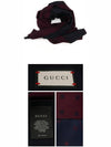 Bee Pattern Muffler Burgundy - GUCCI - BALAAN 4