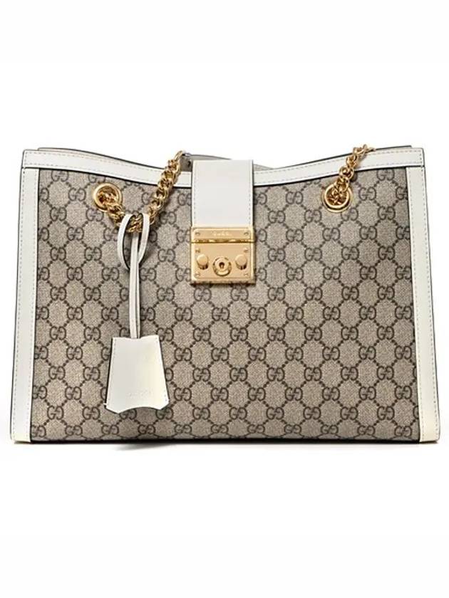 GG Padlock Supreme Medium Shoulder Bag White - GUCCI - BALAAN 5