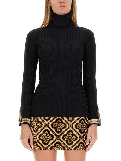 Stripe Cuff Turtleneck Black - ETRO - BALAAN 2