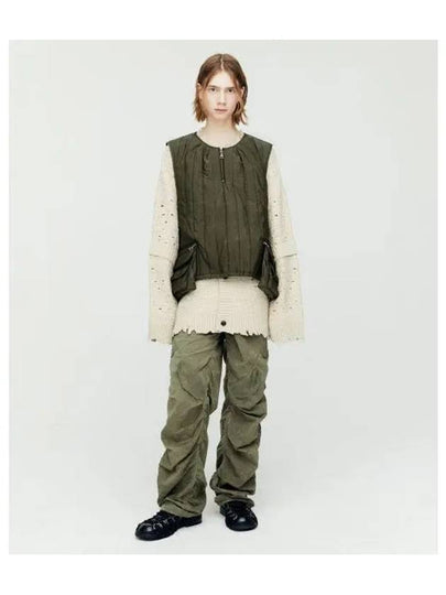 Wax Coated Padded Turtle Vest Khaki - ANDERSSON BELL - BALAAN 2