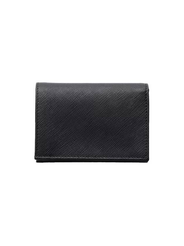 Saffiano enamel metal triangle logo bifold wallet - PRADA - BALAAN 3