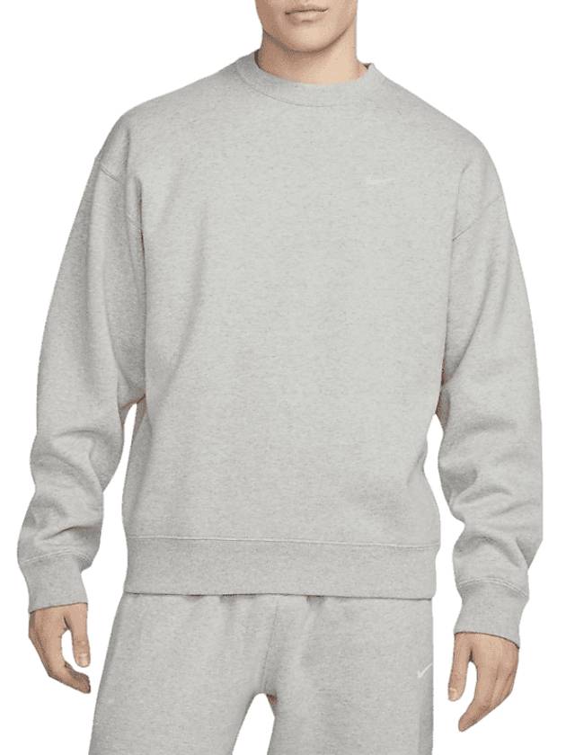 Solo Swoosh Fleece Crew Sweatshirt Dark Grey Heather - NIKE - BALAAN 1