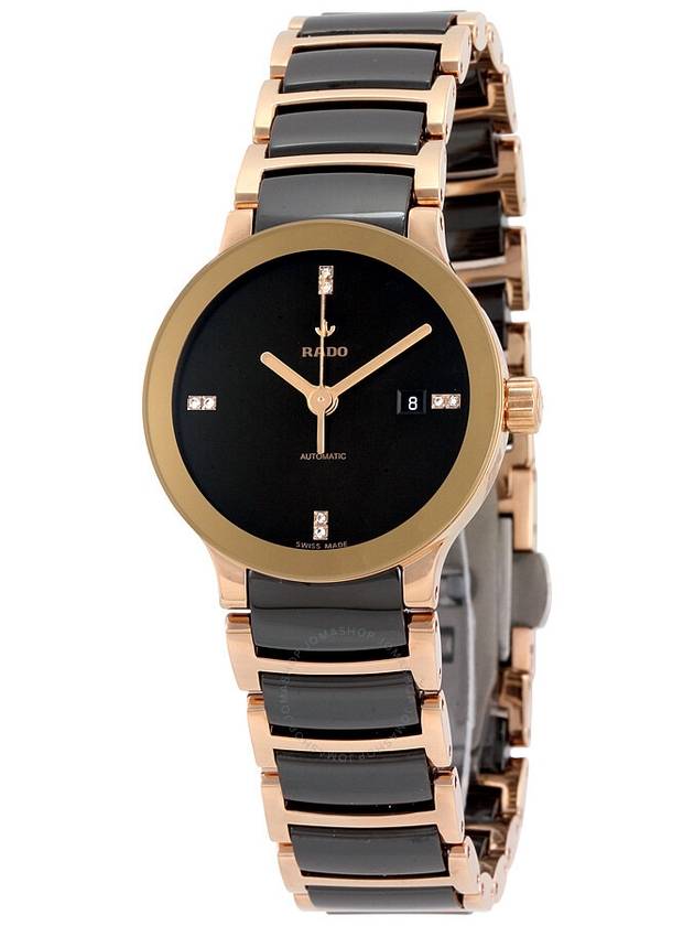 Rado Centrix S Automatic Brown Diamond Dial Ladies Watch R30183722 - RADO - BALAAN 1