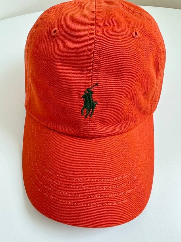 Pony Logo Embroidered Ball Cap Orange - POLO RALPH LAUREN - BALAAN 3