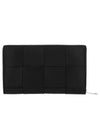 Cassette Zipper Long Wallet Black - BOTTEGA VENETA - BALAAN 3