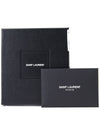 Monogram Crocodile Leather Card Wallet Black - SAINT LAURENT - BALAAN 8