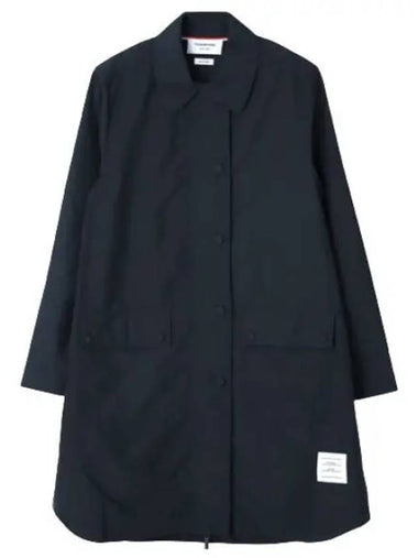 Round collar military ripstop overcoat - THOM BROWNE - BALAAN 1