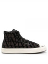 Toile Iconographe High Top Sneakers Brown - VALENTINO - BALAAN 2