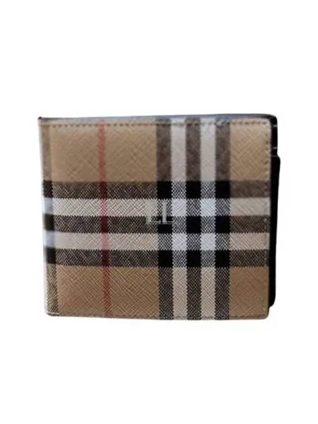 Vintage Check Half Wallet Beige - BURBERRY - BALAAN 2