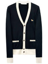 Baby Fox Bicolor Classic Cardigan Black - MAISON KITSUNE - BALAAN 2