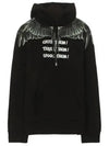 Catch Them Wing Printed Hoodie Black - MARCELO BURLON - BALAAN 2