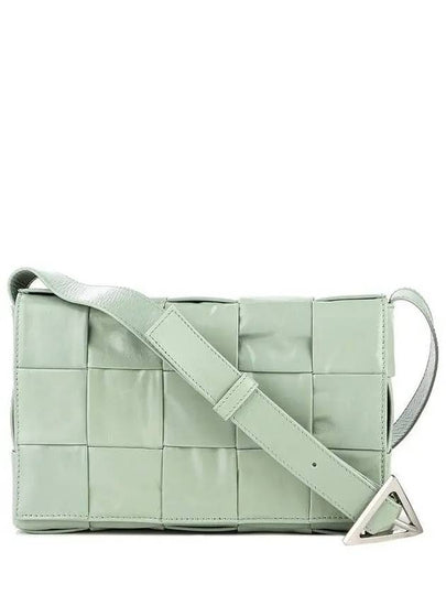 Intrecciato Triangle Buckle Cassette Cross Bag Light Green - BOTTEGA VENETA - BALAAN 2