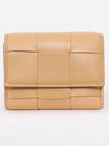 Intrecciato Tri-Fold Zip Half Wallet Almond - BOTTEGA VENETA - BALAAN 3