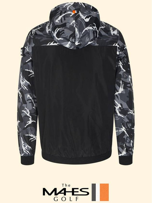 Logo Windbreaker Jacket Jumper Black Orange Label Homme Camo Weather Jacket GW30305 - MAHES - BALAAN 2