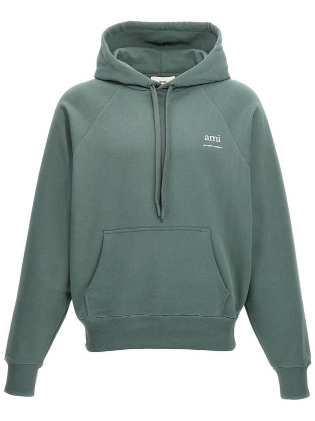 Logo Print Hoodie Green - AMI - BALAAN 2