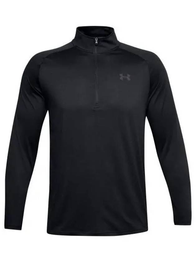 Tech Twist Half Zip Up Long Sleeve T-Shirt Black - UNDER ARMOUR - BALAAN 2