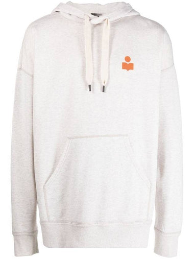 Etoile Men's MALEK Logo Hooded Sweatshirt Ecru SW0340 22A043H 23EC - ISABEL MARANT - BALAAN 1