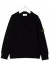 Kids Wappen Crew Neck Knit Black 7516509A4 V0029 - STONE ISLAND - BALAAN 1