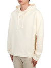 Drop Shoulder Cotton Hoodie Ivory - LEMAIRE - BALAAN 3