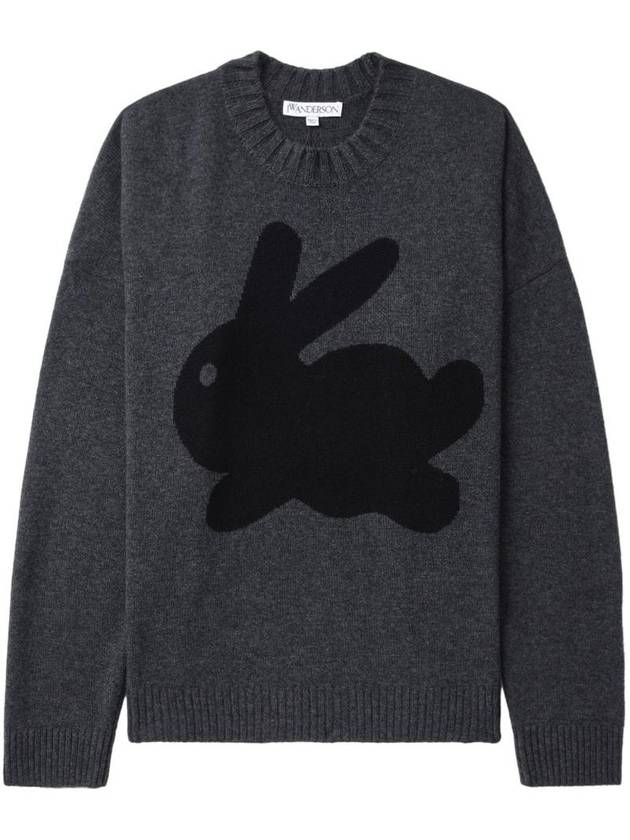 Bunny Knit Top Charcoal Melange - JW ANDERSON - BALAAN 1