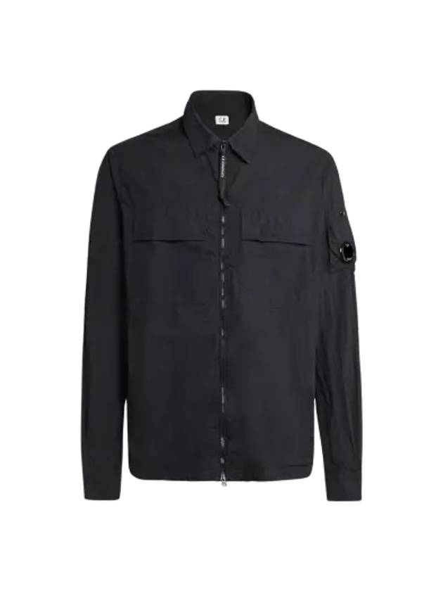 Taylon L Zip-up Long Sleeve Shirt Black - CP COMPANY - BALAAN 3