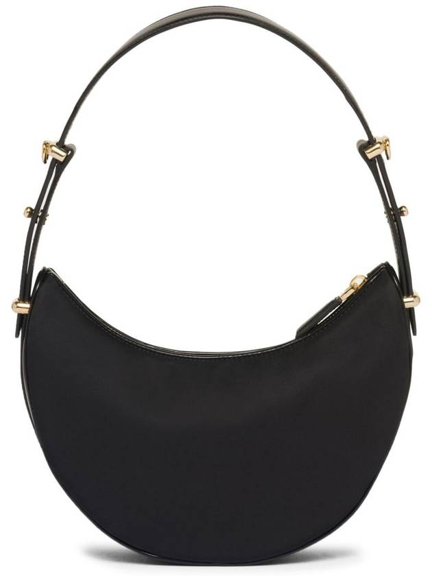 Arque Re-Nylon Leather Shoulder Bag Black - PRADA - BALAAN 3