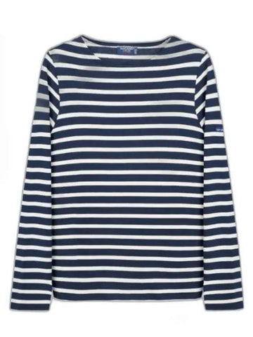 Women's Meridame II Striped Long Sleeve T-Shirt Marine Ecru - SAINT JAMES - BALAAN 1