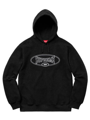 reverse fleece hood black REVERSE FLEECE HOODED SWEATSHIRT - SUPREME - BALAAN 1