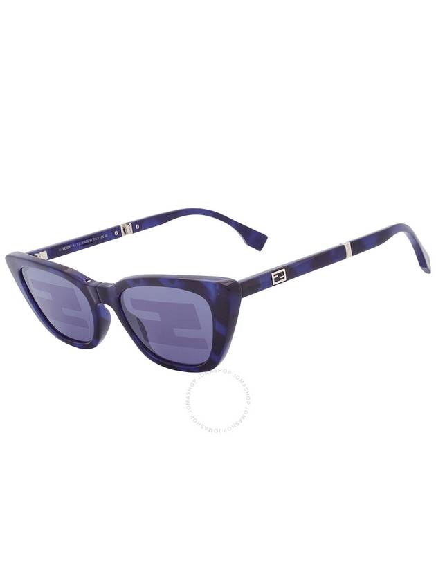 Fendi Blue Logo Cat Eye Ladies Sunglasses FE40089I 55X 53 - FENDI - BALAAN 3