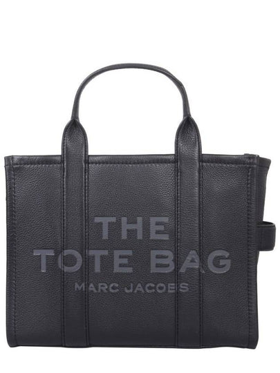 Logo Medium Leather Tote Bag Black - MARC JACOBS - BALAAN 2