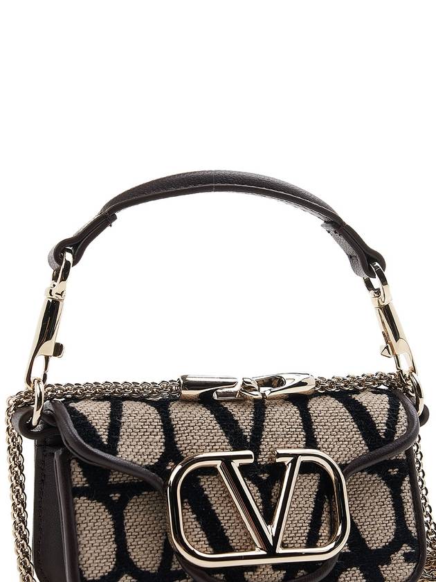 V Logo Plaque Foldover Tote Bag Black - VALENTINO - BALAAN 8