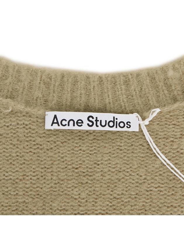 Wool Mohair Cardigan Dark Beige - ACNE STUDIOS - BALAAN 10