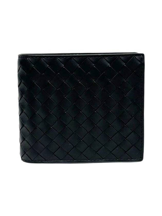 Intrecciato Weaving Half Wallet Black - BOTTEGA VENETA - BALAAN 2