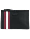 Bolis Striped Logo Clutch Bag Black - BALLY - BALAAN 2