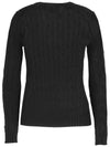 Embroidered Logo Pony Cable Knit Top Black - POLO RALPH LAUREN - BALAAN 4