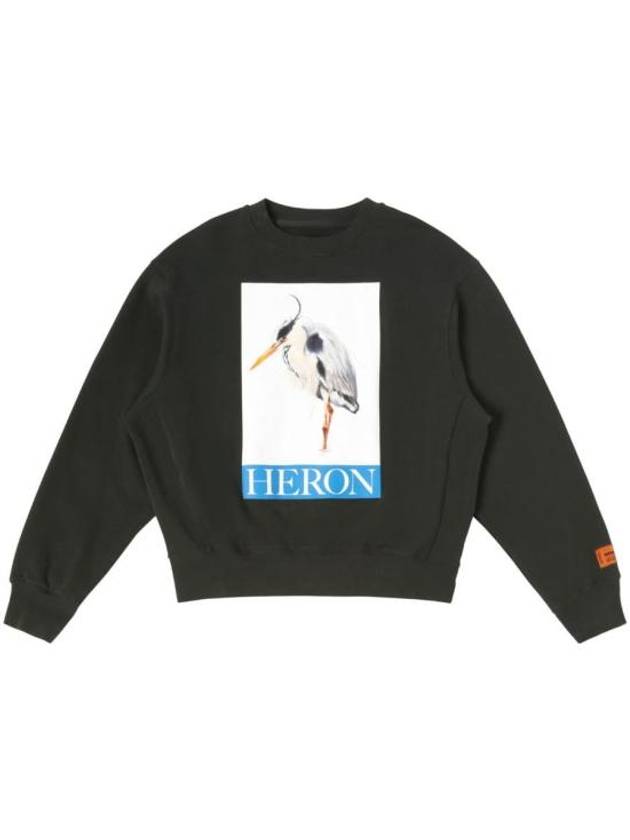 Bird Painted Sweatshirt Black - HERON PRESTON - BALAAN 1