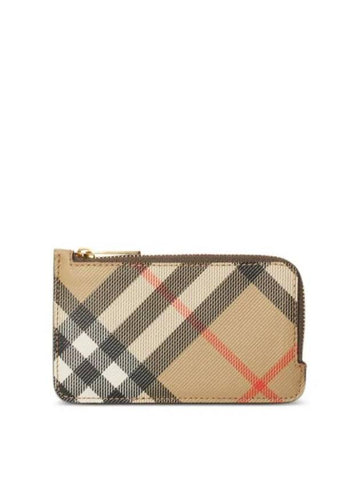 Check Zipper Top Card Case 8094278 - BURBERRY - BALAAN 1