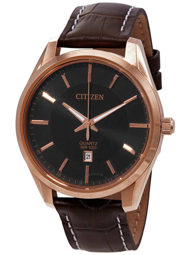 Citizen Quartz Black Dial Brown Leather Ladies Watch BI1033-04E - CITIZEN - BALAAN 1