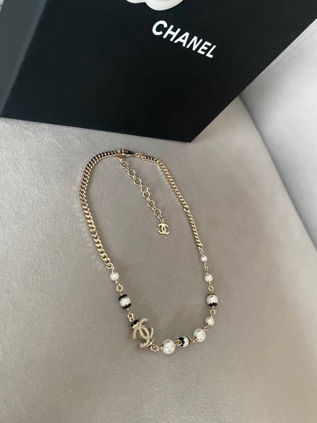 CC logo necklacepearl pearl necklace goldABE159 - CHANEL - BALAAN 5