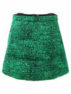 Women's Print Cotton A-Line Skirt Green - MONCLER - BALAAN 1